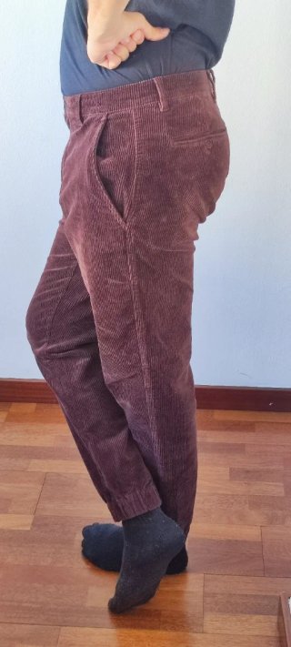 Pantalón pana Mango elástico tobillo