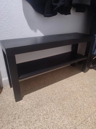 Banco zapatero de madera negro