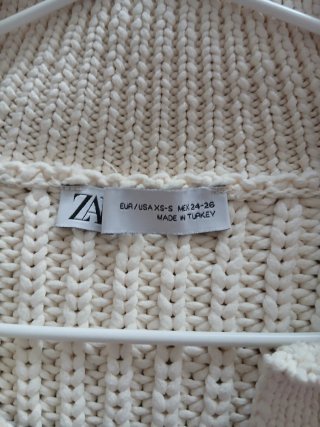 Jersey ZARA rayas beige y negro Talla S