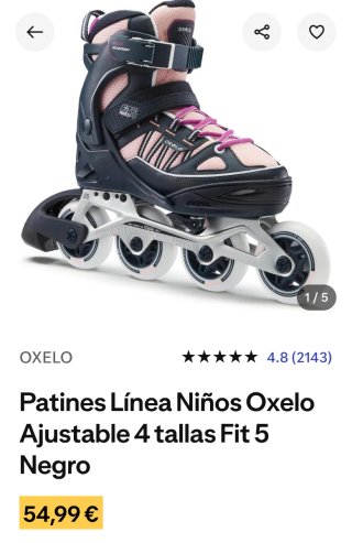 Patinete Oxelo Talla 35-38
