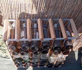 Botellero madera, metal