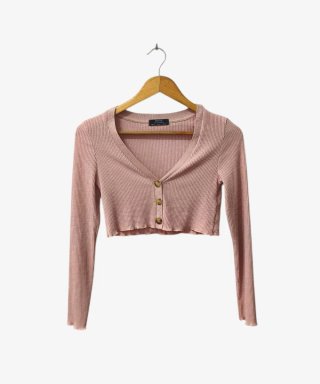 Cárdigan rosa Bershka mujer Talla XS