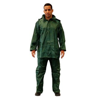 Traje impermeable trabajo ligero plegable verde