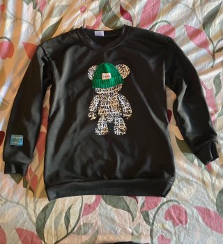 Sudadera Oso con Gorro Verde