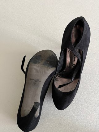 Mary Jane Ritmo Shoes camoscio nere