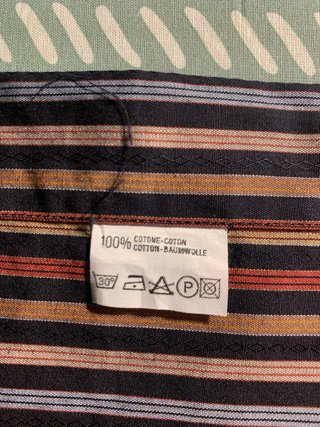 Camicia uomo vintage cotone righe multicolor