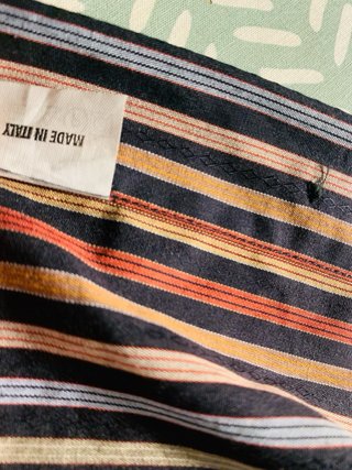 Camicia uomo vintage cotone righe multicolor