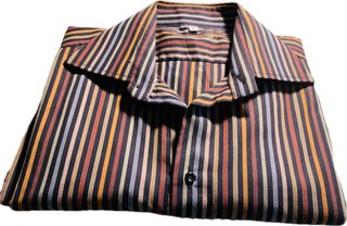 Camicia uomo vintage cotone righe multicolor