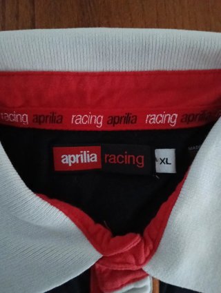 Maglietta Polo Aprilia Racing Uomo Nera