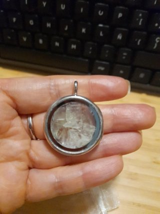 Colgante Acero Tektita Vidrio Desierto Libio
