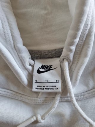 Felpa Nike con Cappuccio Bianca Taglia XL