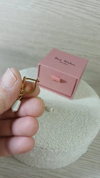 Pendientes Vintage Chapado Oro 18k Flor Perla