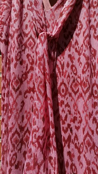 Vestido Elephant Rooms rosa y rojo