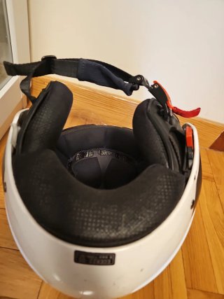 Casco Moto LS2 Blanco con Visera, talla M