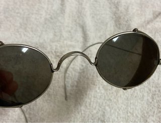 Gafas de sol vintage plateadas y negras