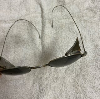 Gafas de sol vintage plateadas y negras