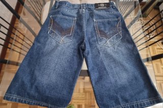 Pantalones cortos vaqueros cargo azules