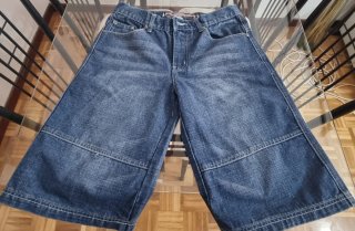 Pantalones cortos vaqueros cargo azules