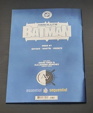 Absolute batman #7 DAVID FINCH foil variant SIGNED