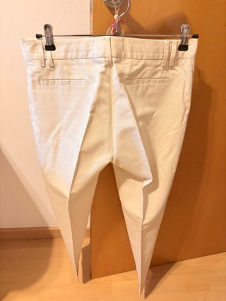 Pantalón vestir mujer Massimo Dutti color crema