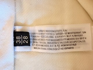 Pantalón vestir mujer Massimo Dutti color crema