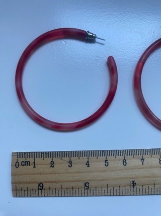 Pendientes Aro Rosa y Rojo