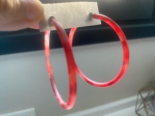 Pendientes Aro Rosa y Rojo