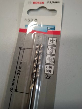 Coppia punte Bosch HSS-G 3,5 mm
