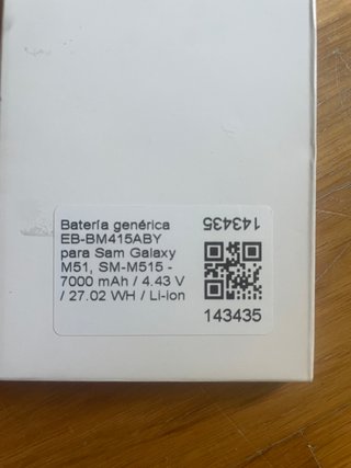 Batteria compatibile Samsung Galaxy M51 / M62 / F62