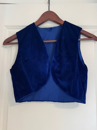 Chaleco azul añil  de terciopelo