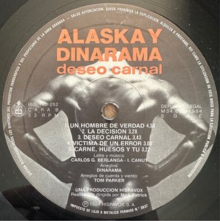 ALASKA DINARAMA VINILO LP DESEO CARNAL 1984