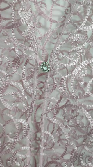 Chaqueta rosa de encaje