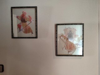 Cuadro estilo oriental con figura