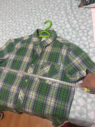 Camisa de cuadros verde y multicolor