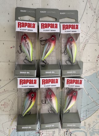 Lote 6 señuelos Rapala Shad FNS04              137