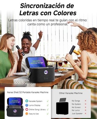 Altavoz Karaoke Ikarao Shell S2 PantallaTACTIL140W