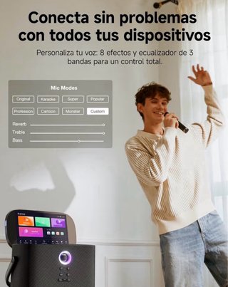 Altavoz Karaoke Ikarao Shell S2 PantallaTACTIL140W