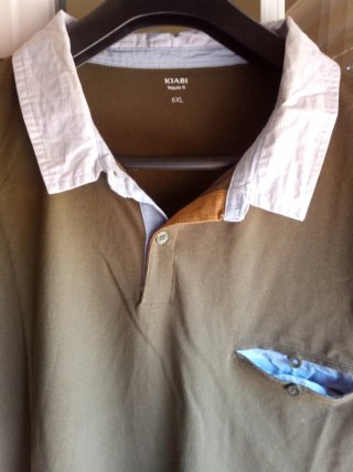 Lote 2 polos caballero manga larga Kiabi 6XL