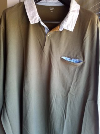 Lote 2 polos caballero manga larga Kiabi 6XL