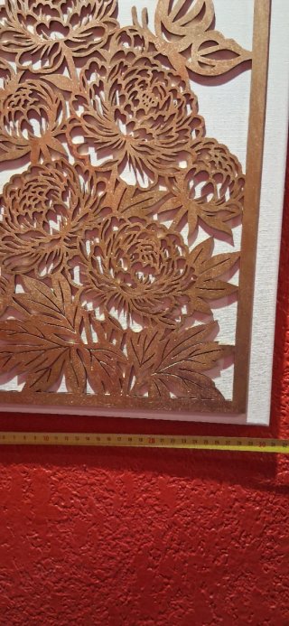 Cuadro Decorativo Peonias y Mariposa