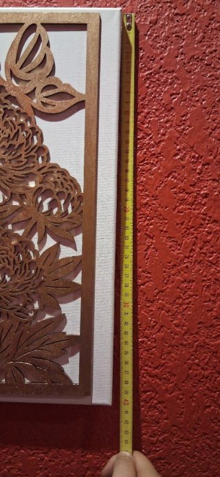 Cuadro Decorativo Peonias y Mariposa