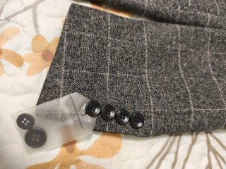 Americana gris cuadros talla L - Nueva
