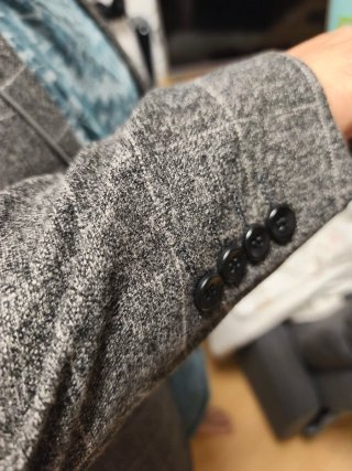 Americana gris cuadros talla L - Nueva
