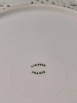 Piatto Limoges dipinto a mano fiori