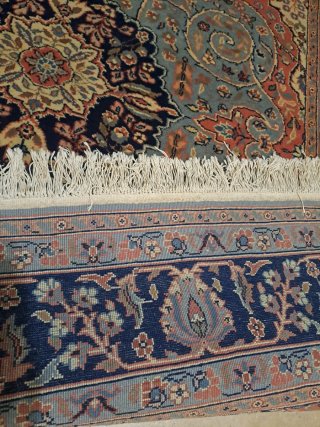 Tappeto persiano lana blu e rosso