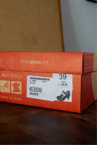 Zapatos Brako Anatomic Piel Negra Talla 39