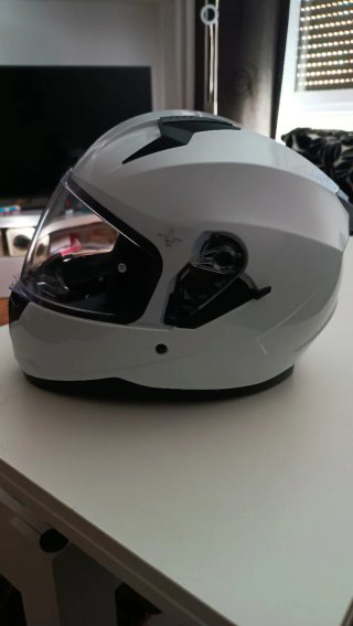 Casco Moto Blanco Talla L Vendo o cambio