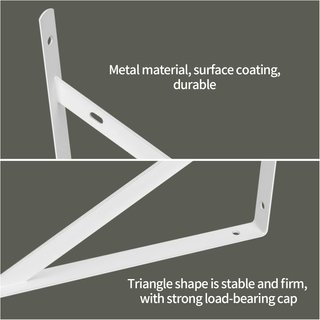 8 Soportes estantes pared triangulares 300x190mm