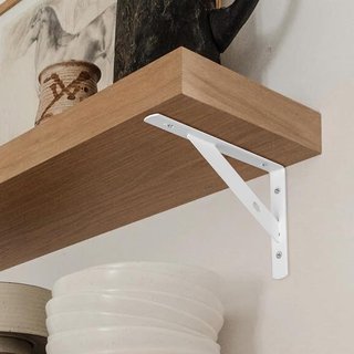 8 Soportes estantes pared triangulares 300x190mm