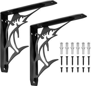 8 Soportes estantes pared triangulares 300x190mm
